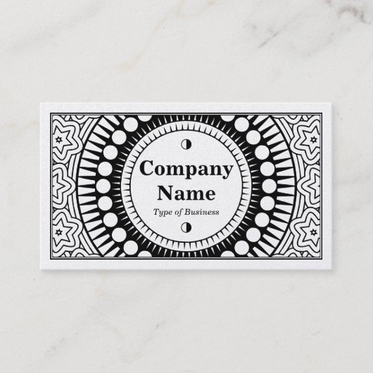 Ornamental 01 - Zwart op Wit (Goud) Visitekaartje (Voorkant)