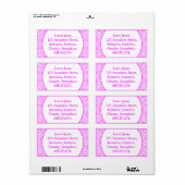 Ornamental 02 - Magenta op wit Etiket (Full Sheet)