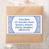 Ornamental 02 - Navy Blue op White Etiket (Insitu)