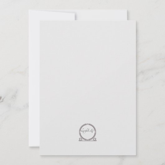 Ornamental 3 Invitation Kaart (Achterkant)