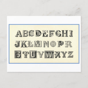 Ornamental Alphabet Briefkaart