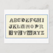 Ornamental Alphabet Briefkaart (Voorkant)