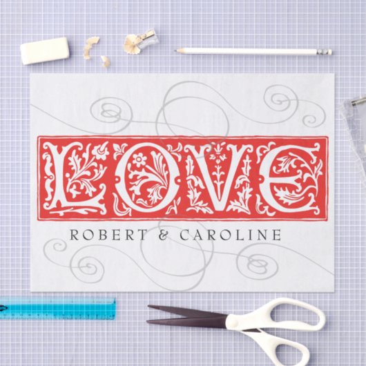 Ornamental Alphabet Love Add Names Tissuepapier (Craft)