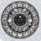 Ornamental Aniversary Diamond Monogram Kaart