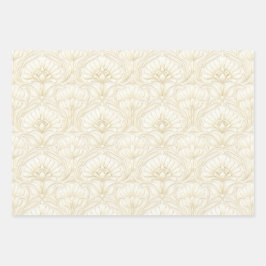 Ornamental Art Deco – Ivory | Anniversary Luxe Inpakpapier Vel