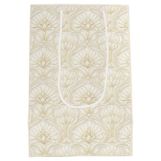 Ornamental Art Deco – Ivory | Anniversary Luxe Medium Cadeauzakje (Achterkant)