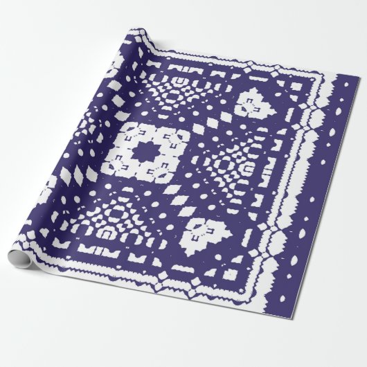 Ornamental azulejo portugal tiles decor. Hand draw Cadeaupapier (Uitgerold)