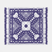 Ornamental azulejo portugal tiles decor. Hand draw Fleece Deken (Voorkant (Horizontaal))