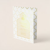 Ornamental Bilingual WALIMA Nikah Muslim Wedding Folie Kaarten (Voorkant)