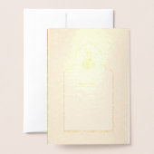 Ornamental Bilingual WALIMA Nikah Muslim Wedding Folie Kaarten (Met envelop)