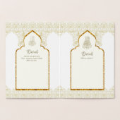 Ornamental Bilingual WALIMA Nikah Muslim Wedding Folie Kaarten (Binnen)