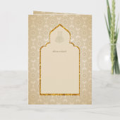 Ornamental Bilingual WALIMA Nikah Muslim Wedding Kaart (Achterkant)