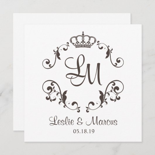 Ornamental Border with a Traditional Crown (Voorkant / Achterkant)