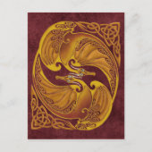 Ornamental Celtic Dragons Briefkaart (Voorkant)