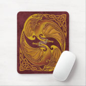 Ornamental Celtic Dragons Muismat (Met muis)