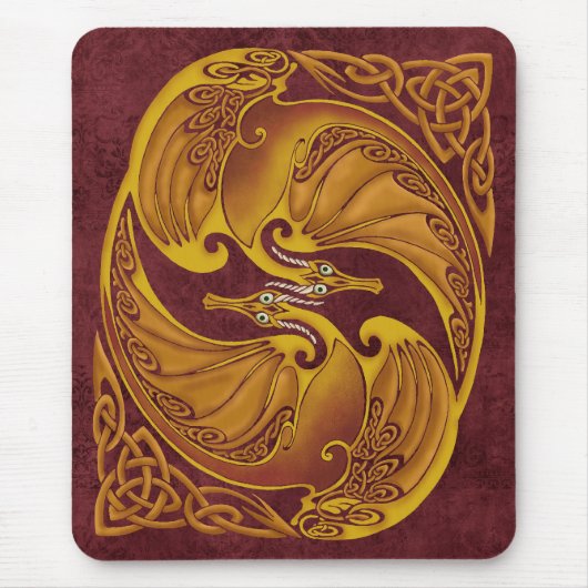 Ornamental Celtic Dragons Muismat (Voorkant)