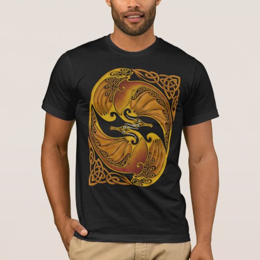 Ornamental Celtic Dragons T-shirt (Voorkant)