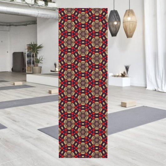 Ornamental Cherry Blossom Pattern Yoga Mat