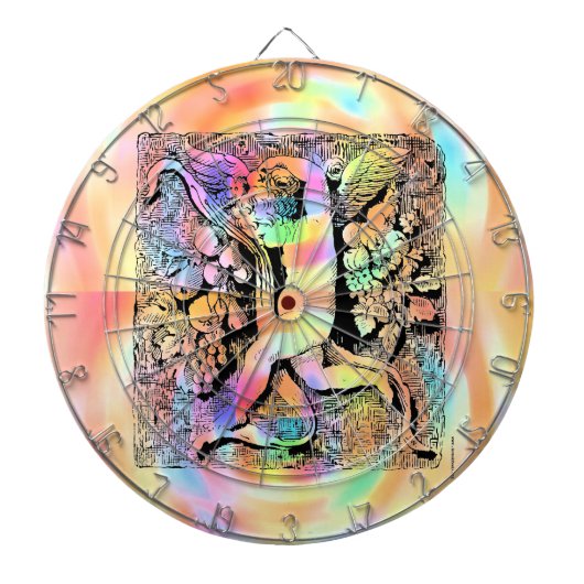 Ornamental Cherub Dartbord (Voorkant)