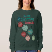 Ornamental Christmas Draag gepersonaliseerde sweat Trui (Voorkant)
