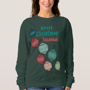 Ornamental Christmas Draag gepersonaliseerde sweat Trui