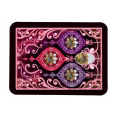 Ornamental Christmas - Photo Christmas card Magneet (Horizontaal)