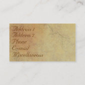 Ornamental Chrysanthemum Visitekaartje (Achterkant)