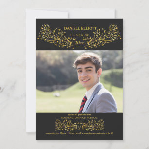 Ornamental Classy Afstuderen aangekondigd Aankondiging