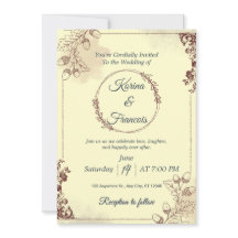 Ornamental Cream & Bourgogne Herfst Bruiloftsuitno