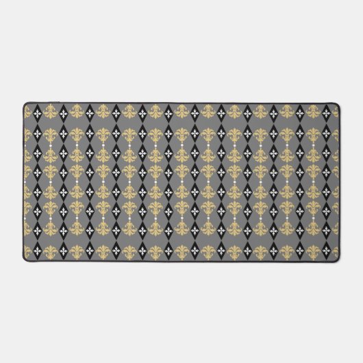 Ornamental Damask Stripe Bureaumat (Voorkant)