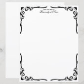 Ornamental Dance Unlined Papieren Blad (Voorkant / Achterkant)