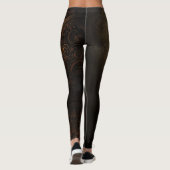 🖤 Ornamental Dark Gold Pattern - Luxurious & Intr Leggings (Achterkant)