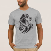 Ornamental Dog Logo Beagle Breed T-shirt (Voorkant)