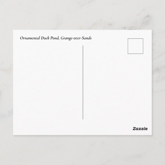 Ornamental Duck Pond Briefkaart (Achterkant)