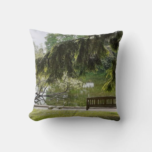 Ornamental Duck Pond Cushion Kussen (Voorkant)