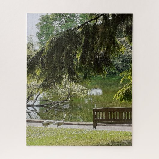 Ornamental Duck Pond Jigzaag Puzzle Legpuzzel (Verticaal)