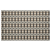 Ornamental Elegant Black & Beige Geometric Pattern Stof (Fat Quarter)