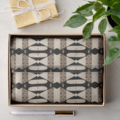 Ornamental Elegant Black & Beige Geometric Pattern Tissuepapier (Geschenk)