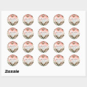 Ornamental Elegant Floral Heart Favor Ronde Sticker (Vel)
