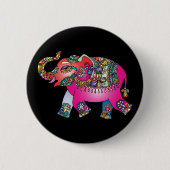 ornamental elephant knop ronde button 5,7 cm (Voorkant)