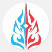 Ornamental Floral Design Ronde Sticker (Voorkant)