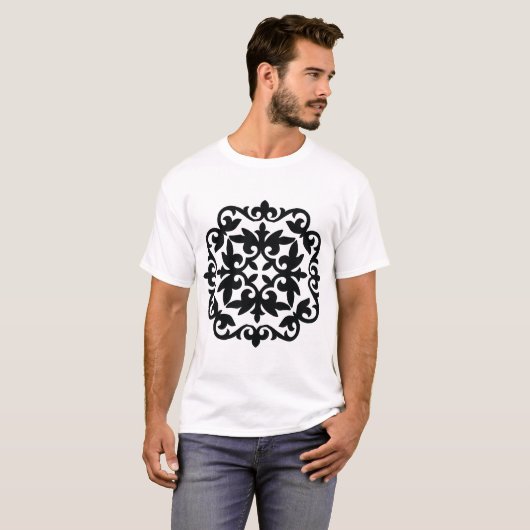 Ornamental Floral Design T-shirt (Voorkant volledig)
