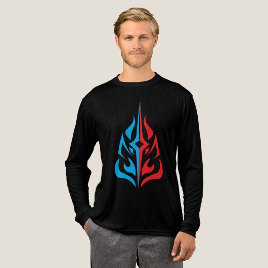 Ornamental Floral Design Tri-Blend Shirt (Voorkant)