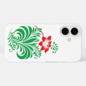 Ornamental Floral Flower Design – Elegant Case-Mate iPhone Case (Achterkant (horizontaal))