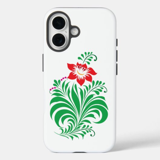 Ornamental Floral Flower Design – Elegant Case-Mate iPhone Case (Achterkant)