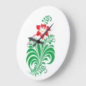 Ornamental Floral Flower Design – Elegant Grote Klok (Hoek)