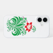 Ornamental Floral Flower Design – Elegant iPhone 16 Hoesje (Achterkant horizontaal)
