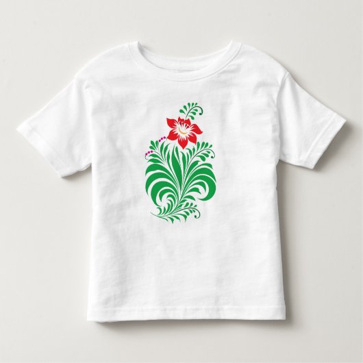 Ornamental Floral Flower Design – Elegant Kinder Shirts (Voorkant)