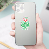 Ornamental Floral Flower Design – Elegant Sticker (Telefoon)