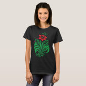 Ornamental Floral Flower Design – Elegant T-shirt (Voorkant volledig)